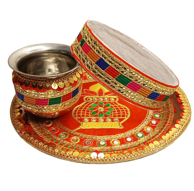 beautiful karwa chauth thali
designer karwa chauth thali set
antique karwa chauth thali
premium karwa chauth pooja thali