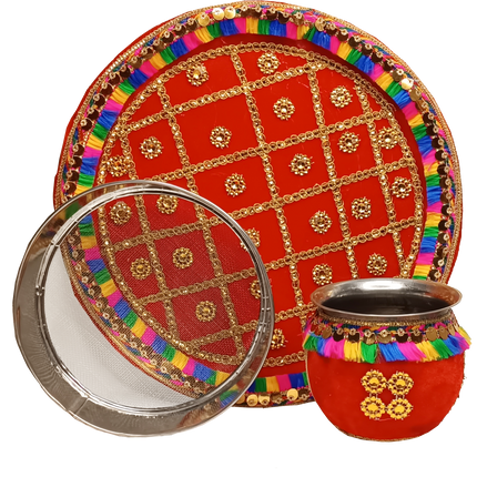 karwa chauth puja samagri thali
karwa chauth vrat thali set
karwa chauth special thali
stainless steel karwa chauth thali
steel karwa chauth pooja thali