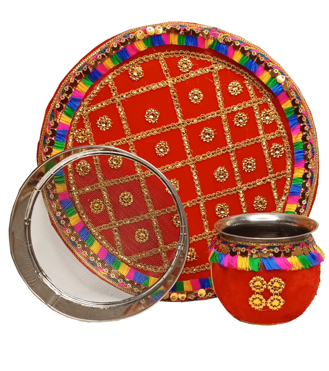 karwa chauth puja samagri thali
karwa chauth vrat thali set
karwa chauth special thali
stainless steel karwa chauth thali
steel karwa chauth pooja thali