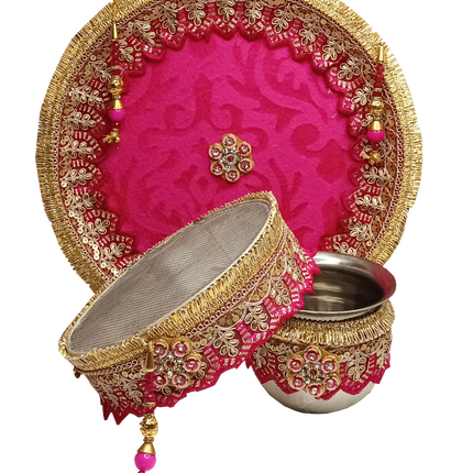 karwa chauth gift thali
karwa chauth puja items set
karwa chauth thali for married women
karwa chauth puja samagri thali