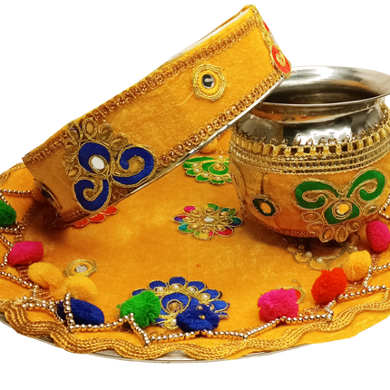 karwa chauth thali with sieve
karwa chauth thali with lota
karwa chauth pooja thali with diya
karwa chauth thali with pooja accessories