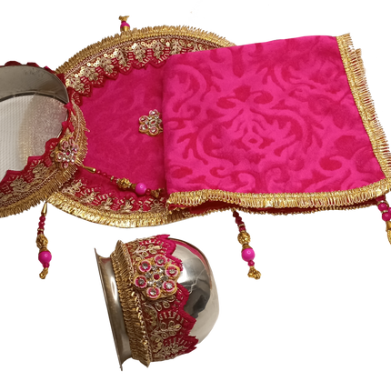karwa chauth special thali
stainless steel karwa chauth thali
steel karwa chauth pooja thali
metal karwa chauth thali