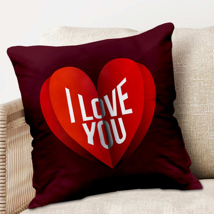 Valentine gift set featuring premium chocolates, a romantic printed mug, and a soft cushion – perfect for expressing love to your partner.