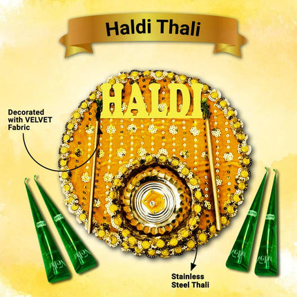 Wedding thali seta
Haldi ceremony decor
Pooja thali set for Haldi
Haldi ceremony essentials
Wedding ritual accessories
Haldi pooja celebration