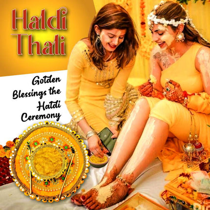 Wedding thali set
Haldi ceremony decor
Pooja thali set for Haldi
Haldi ceremony essentials
Wedding ritual accessories
Haldi pooja celebration
