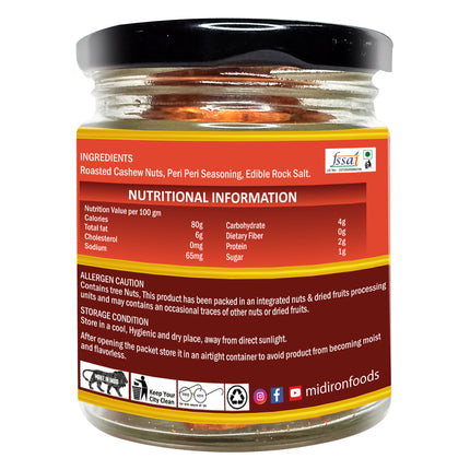 Roasted Masala Cashews - Tasty Masala Cashews Snack for Tea-Time, Travel, Parties & Everyday Crunchy Munching (80 Grams)