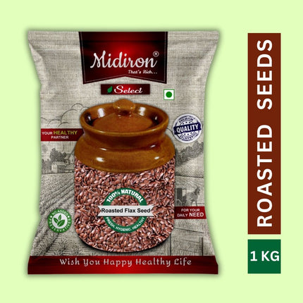 Roasted Flax Seed Brown Flax Seeds 1kg - Midiron
