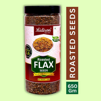 Premium Roasted Flax Seed 650gm - Midiron