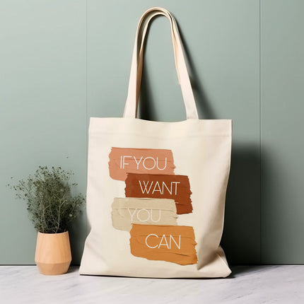 Tote bag with motivational quote on a neutral background
tote handbag with zipper
elegant tote bag for women