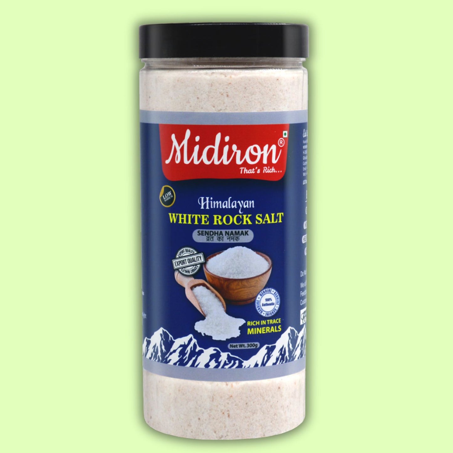 Midiron Himalyan White Rock salt 1 kg